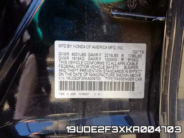 19UDE2F3XKA004703 фото 2