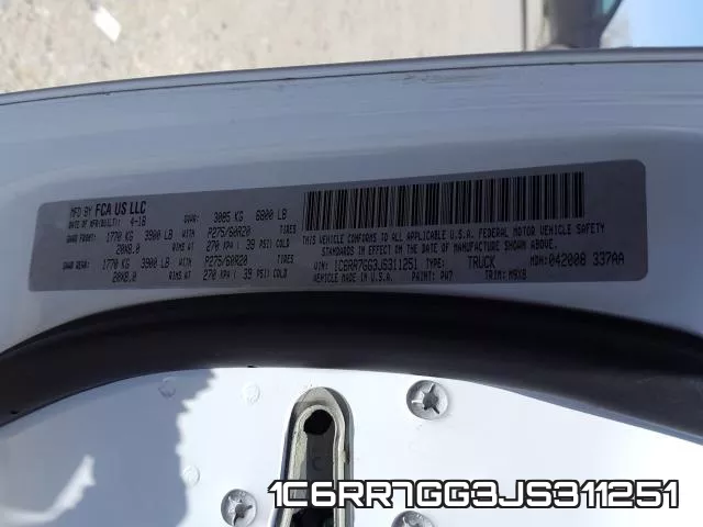 1C6RR7GG3JS311251 фото 2