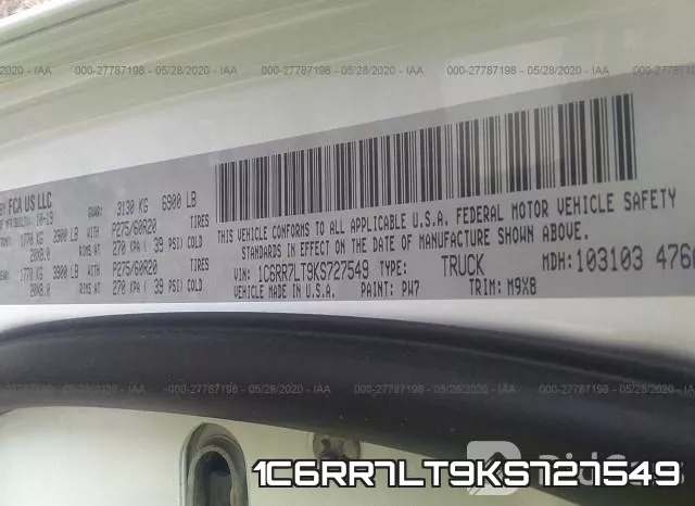 1C6RR7LT9KS727549 фото 10