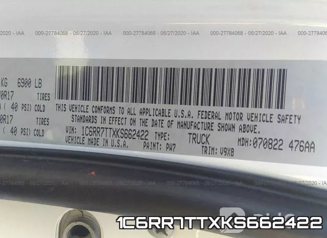 1C6RR7TTXKS662422 фото 10