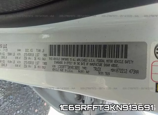 1C6SRFFT3KN913691 фото 10