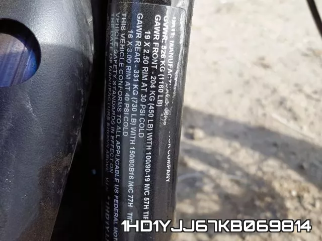 1HD1YJJ67KB069814 фото 2