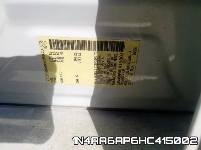 1N4AA6AP6HC415002 фото 2