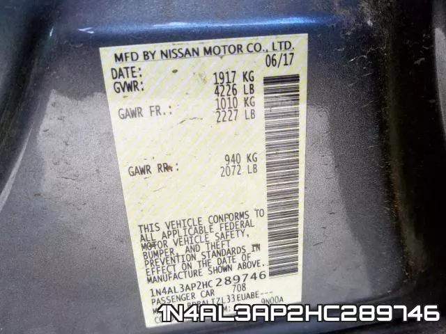 1N4AL3AP2HC289746 фото 2
