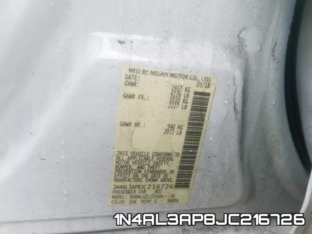 1N4AL3AP8JC216726 фото 2
