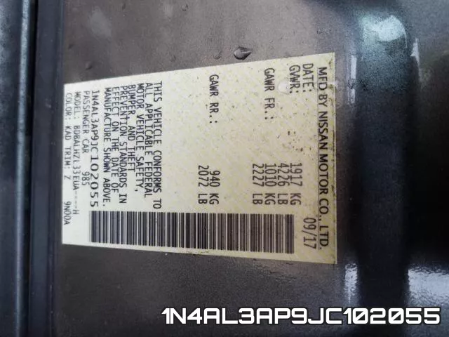 1N4AL3AP9JC102055 фото 2