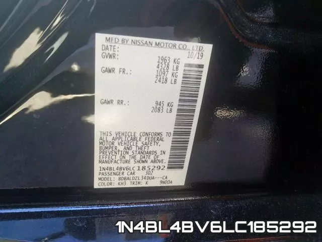 1N4BL4BV6LC185292 фото 2
