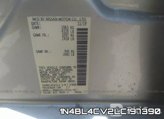 1N4BL4CV2LC197390 фото 10