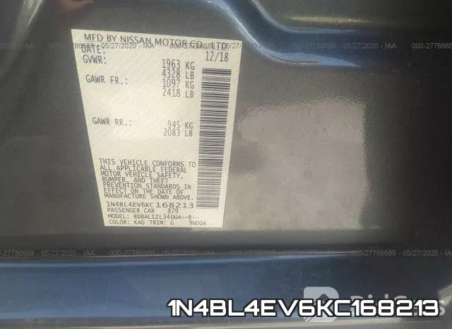1N4BL4EV6KC168213 фото 10