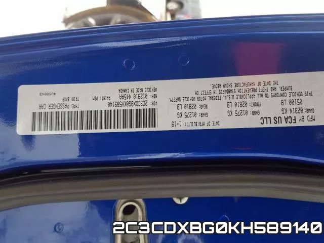 2C3CDXBG0KH589140 фото 2