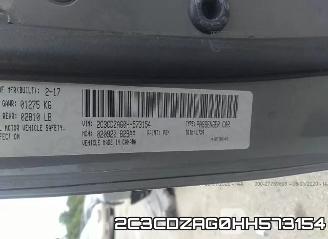 2C3CDZAG0HH573154 фото 10