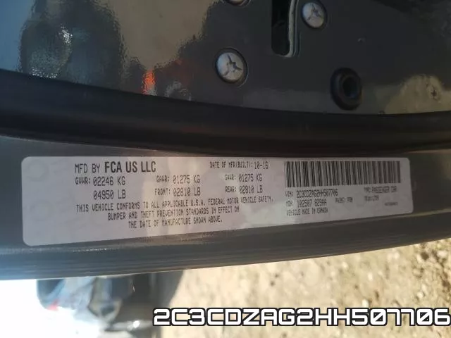2C3CDZAG2HH507706 фото 2