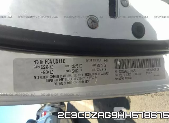 2C3CDZAG9HH578675 фото 10