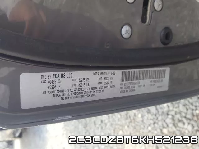 2C3CDZBT6KH521238 фото 2