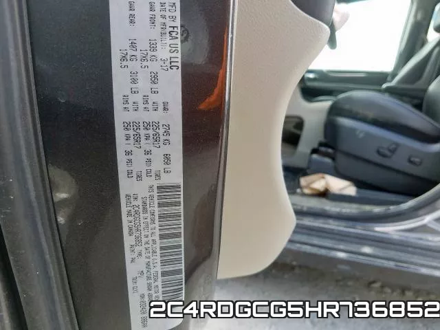 2C4RDGCG5HR736852 фото 2