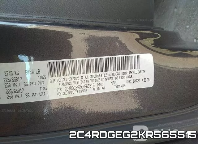 2C4RDGEG2KR565515 фото 10