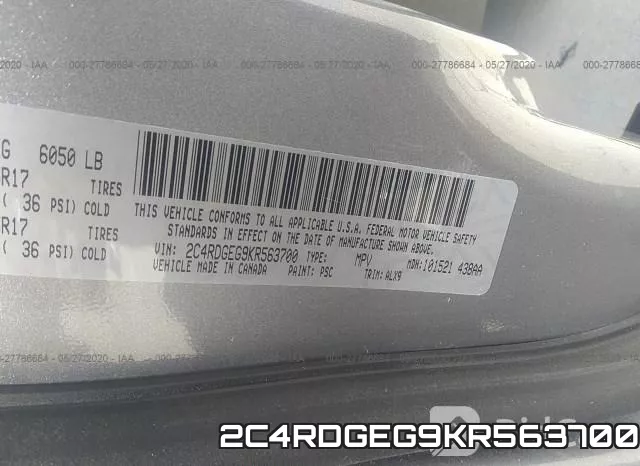 2C4RDGEG9KR563700 фото 10