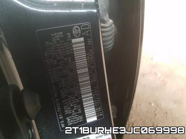 2T1BURHE3JC069998 фото 2