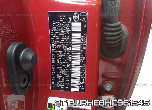 2T1BURHE8HC961545 фото 10