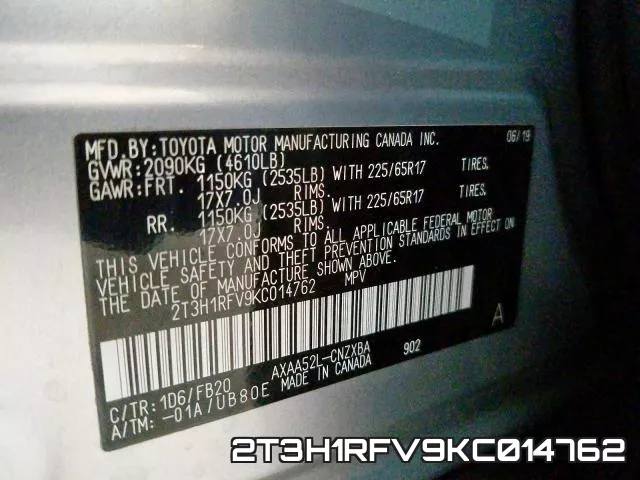 2T3H1RFV9KC014762 фото 2