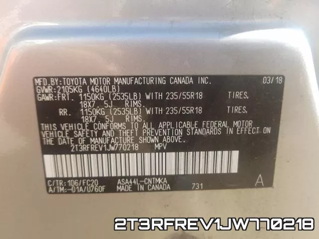 2T3RFREV1JW770218 фото 2