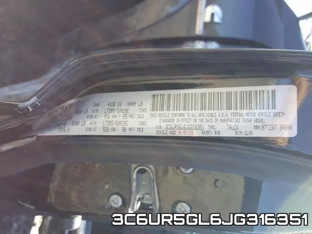3C6UR5GL6JG316351 фото 2