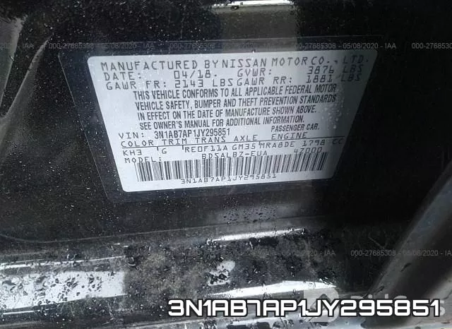 3N1AB7AP1JY295851 фото 10