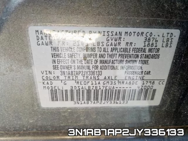 3N1AB7AP2JY336133 фото 2
