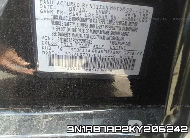 3N1AB7AP2KY206242 фото 10