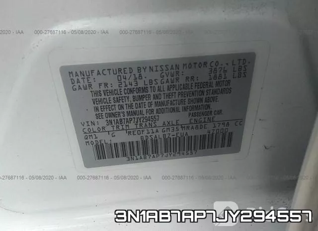 3N1AB7AP7JY294557 фото 10