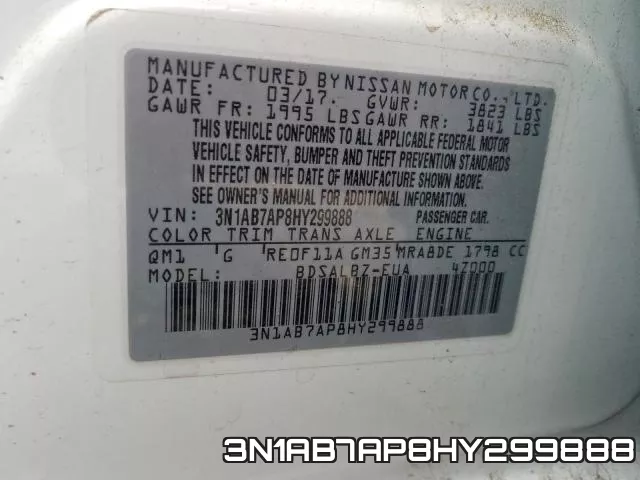 3N1AB7AP8HY299888 фото 2