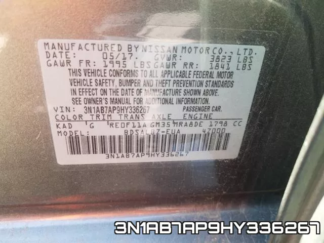 3N1AB7AP9HY336267 фото 2