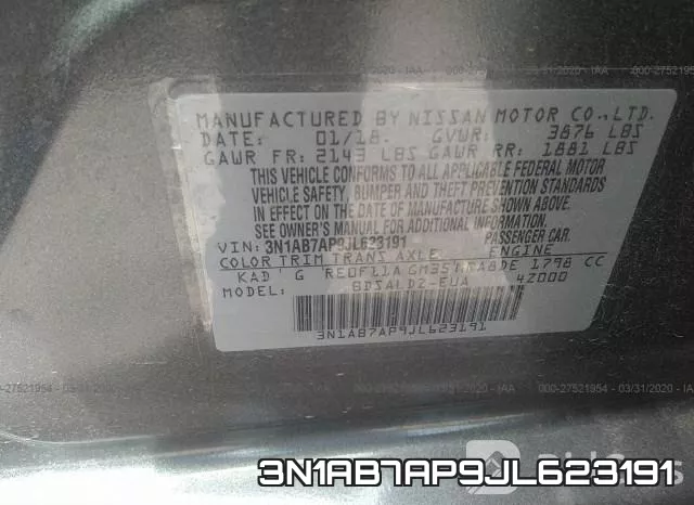 3N1AB7AP9JL623191 фото 10