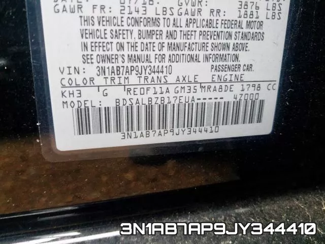 3N1AB7AP9JY344410 фото 2