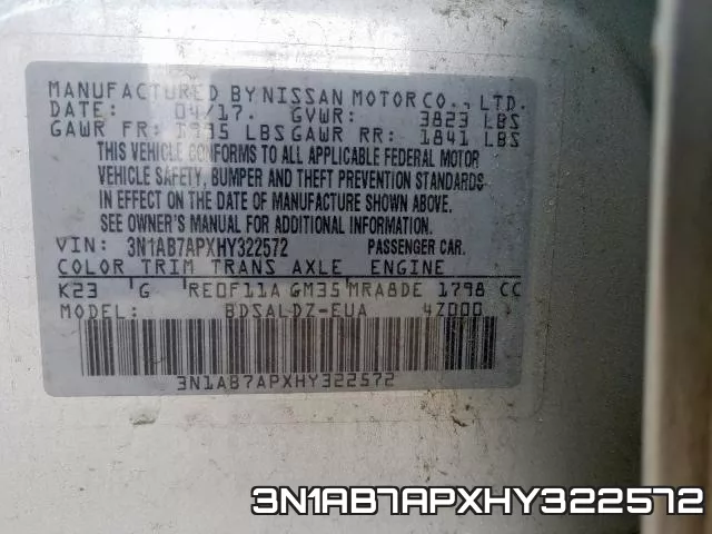 3N1AB7APXHY322572 фото 2