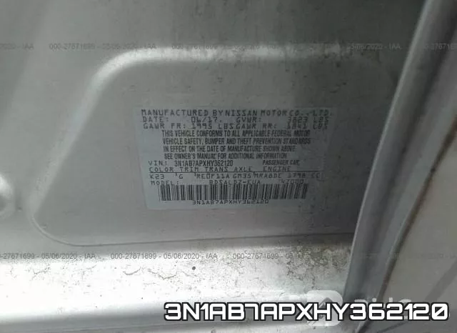 3N1AB7APXHY362120 фото 10