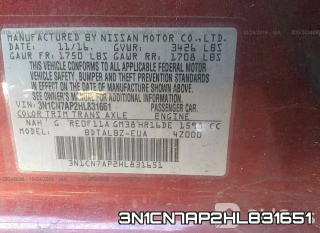 3N1CN7AP2HL831651 фото 10