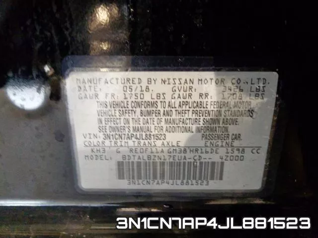 3N1CN7AP4JL881523 фото 2