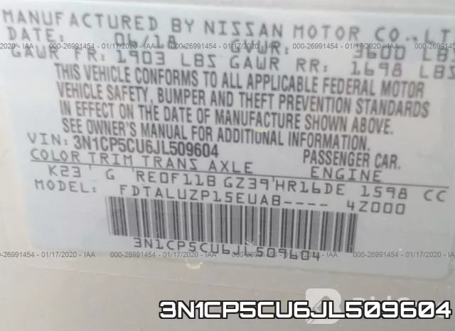 3N1CP5CU6JL509604 фото 10