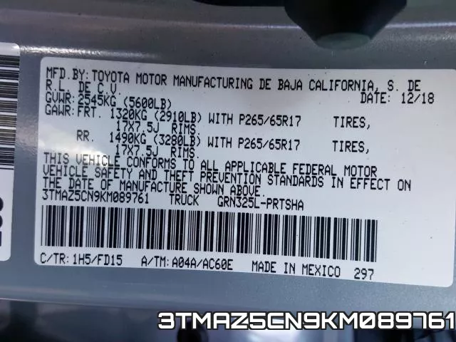 3TMAZ5CN9KM089761 фото 2