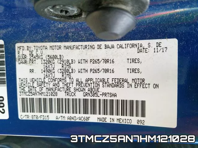 3TMCZ5AN7HM121028 фото 2