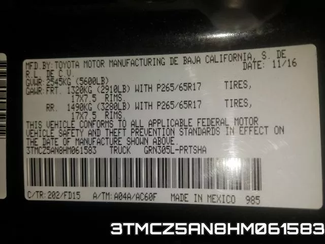 3TMCZ5AN8HM061583 фото 2