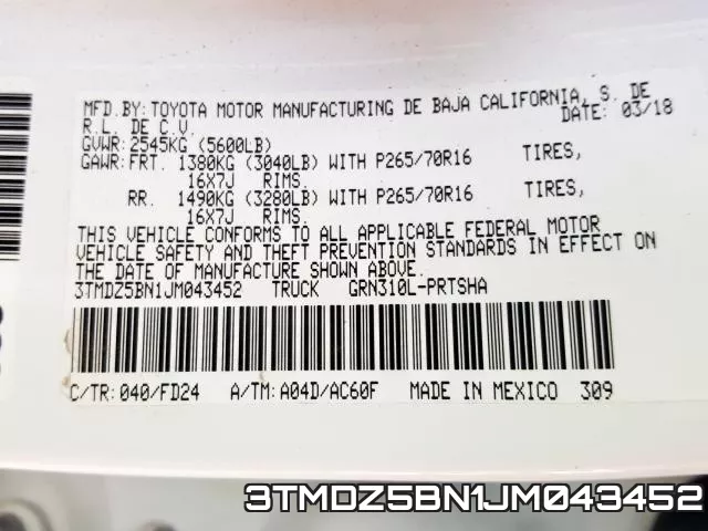 3TMDZ5BN1JM043452 фото 2