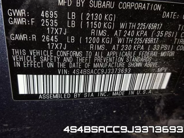 4S4BSACC9J3373693 фото 2