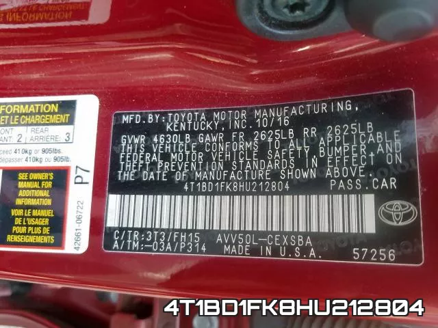 4T1BD1FK8HU212804 фото 2