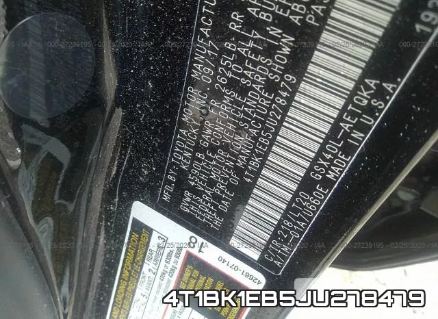 4T1BK1EB5JU278479 фото 10