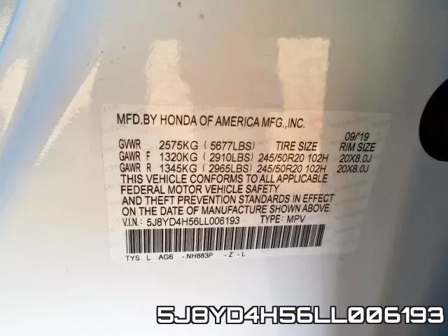 5J8YD4H56LL006193 фото 2