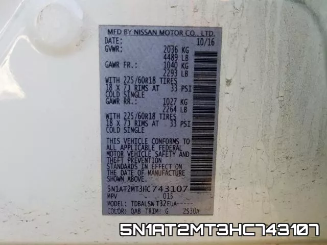 5N1AT2MT3HC743107 фото 2