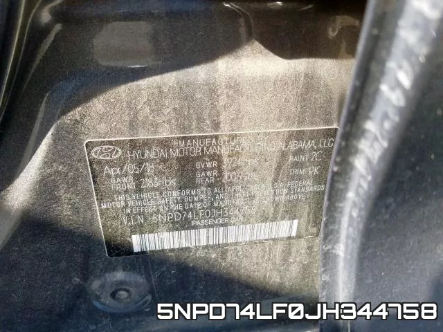 5NPD74LF0JH344758 фото 2