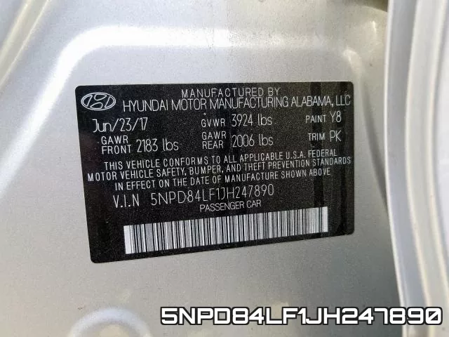 5NPD84LF1JH247890 фото 2